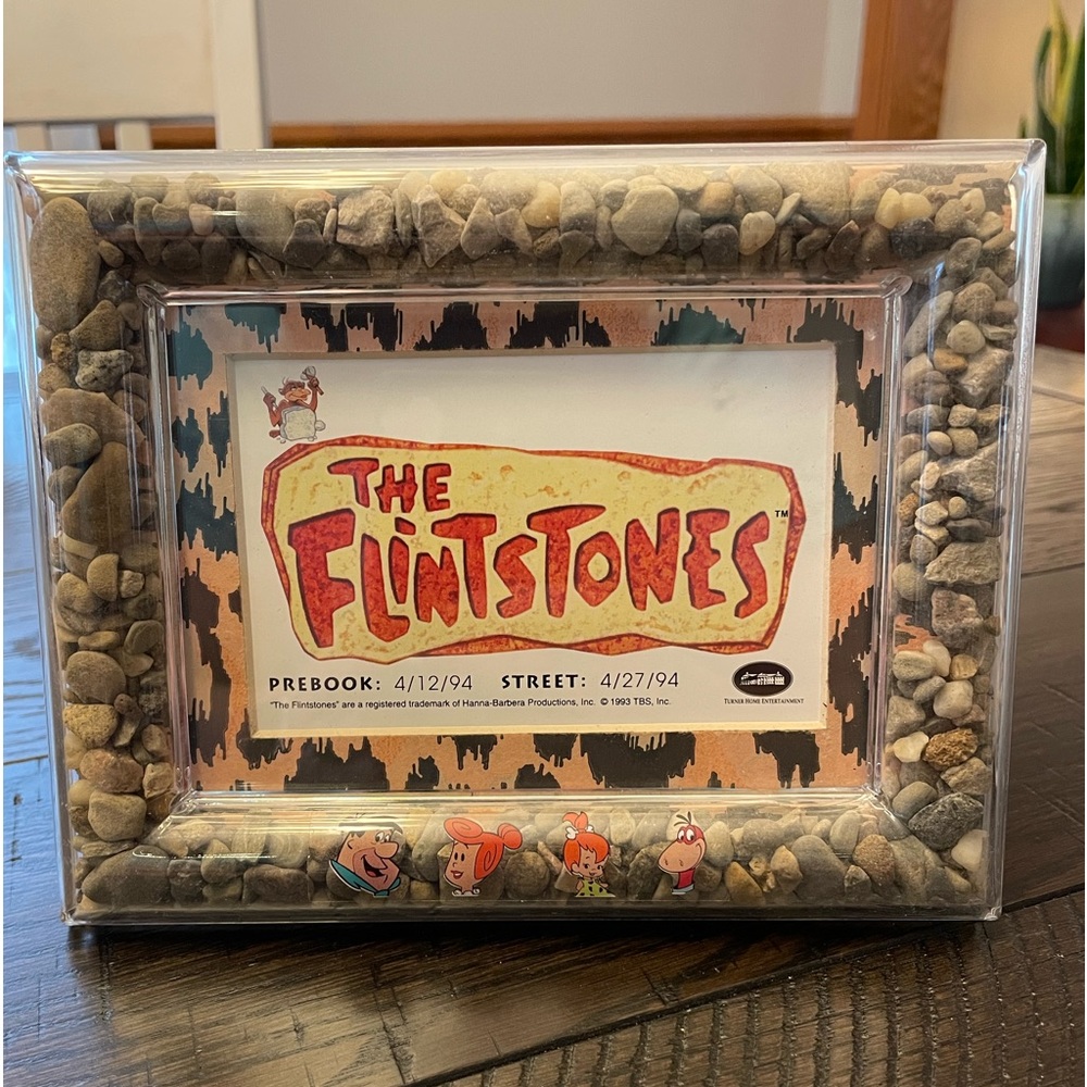 TWO 1994 flintstones picture frames 5.5” X 7”
